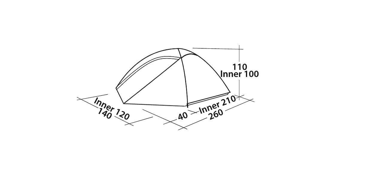 Teltis Easy Camp Meteor 200, zaļa цена и информация | Teltis | 220.lv