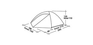 Telts Easy Camp Meteor 300, zaļa цена и информация | Палатки | 220.lv