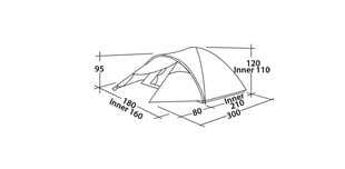 Telts Easy Camp Quasar 300, zaļa цена и информация | Палатки | 220.lv