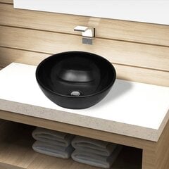 Раковина для ванной керамическая, круглая, черная цена и информация | Для мойки | 220.lv