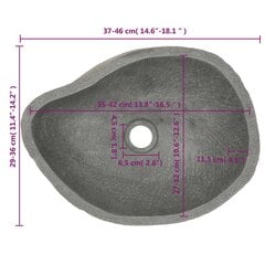 Izlietne, 40 x 15 cm, upes akmens, ovāla цена и информация | Для мойки | 220.lv