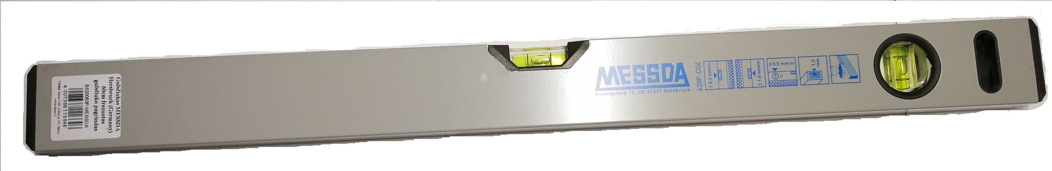 Līmeņrādis MESSDA BMI ar 3 indikatoriem (120 cm) цена и информация | Rokas instrumenti | 220.lv