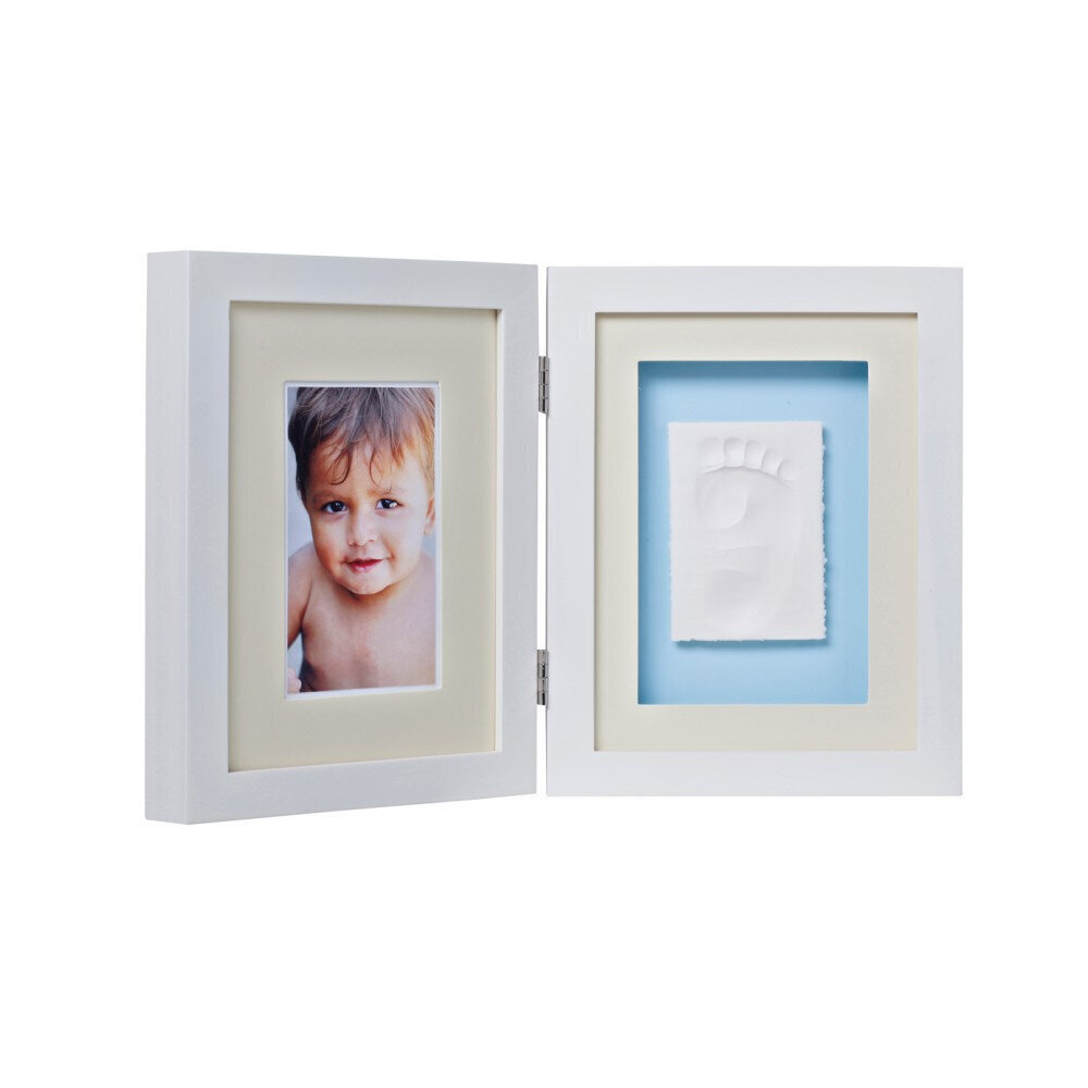 Dubults fotorāmis ar bērna nospiedumu Baby Memory Print, balts цена и информация | Mazuļa nospiedumi | 220.lv