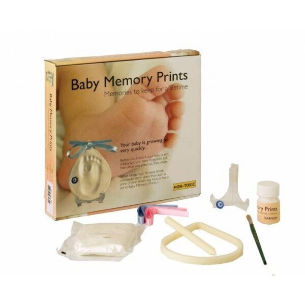 Rāmis ar mazuļa rokas vai kājas nospiedumu Baby Memory Print, balts цена и информация | Mazuļa nospiedumi | 220.lv