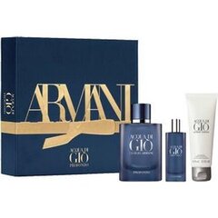 Набор Giorgio Armani Acqua Di Gio Profondo для мужчин: парфюмерная вода EDP 75 + 15 мл + гель для душа 75 мл цена и информация | Мужские духи | 220.lv