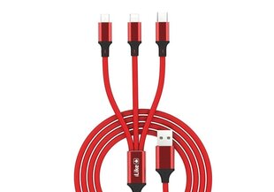 ILike Charging Cable 3 in 1 CCI02, USB, 1.2 m cena un informācija | Savienotājkabeļi | 220.lv