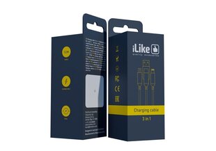 ILike Charging Cable 3 in 1 CCI02, USB, 1.2 m цена и информация | Кабели для телефонов | 220.lv