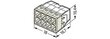 WAGO Savienojuma klemmes 8 -vadu 0,5-2.5mm²/50gab, 24A/400V cena un informācija | Auduma vadi un spaiļu bloki | 220.lv