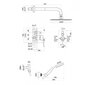 Slēpta dušas sistēma Fiore Kevon, melna cena un informācija | Dušas komplekti un paneļi | 220.lv
