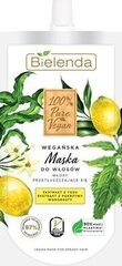 Barojoša apjomu sniedzoša maska ​​taukainiem un raupjiem matiem Bielenda 100% Pure Vegan, 125 ml cena un informācija | Matu uzlabošanai | 220.lv