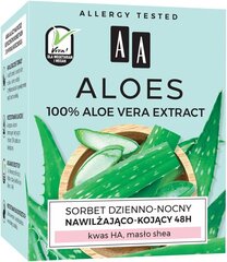 Увлажняющий успокаивающий дневной и ночной крем для лица AA Aloes 100% Sorbet, 50 мл цена и информация | Кремы для лица | 220.lv
