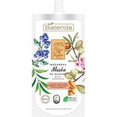 Barojoša atjaunojoša maska ​​krāsotiem un sausiem matiem Bielenda 100% Pure Vegan, 125 ml cena un informācija | Kosmētika matu stiprināšanai | 220.lv