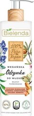 Barojošs atjaunojošs kondicionieris krāsotiem un sausiem matiem Bielenda 100% Pure Vegan, 240 ml cena un informācija | Matu kondicionieri, balzāmi | 220.lv