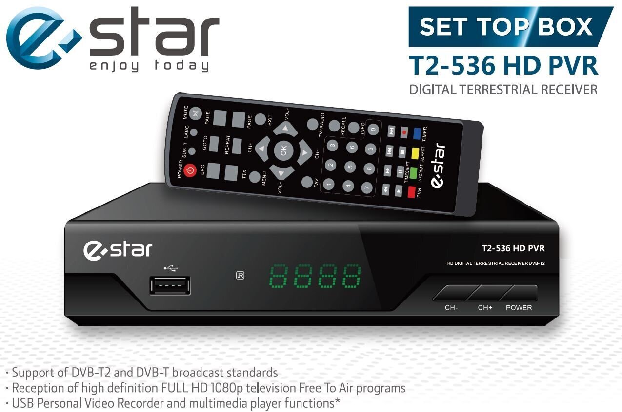 eStar T2-536 HD PVR cena un informācija | Virszemes TV uztverēji | 220.lv