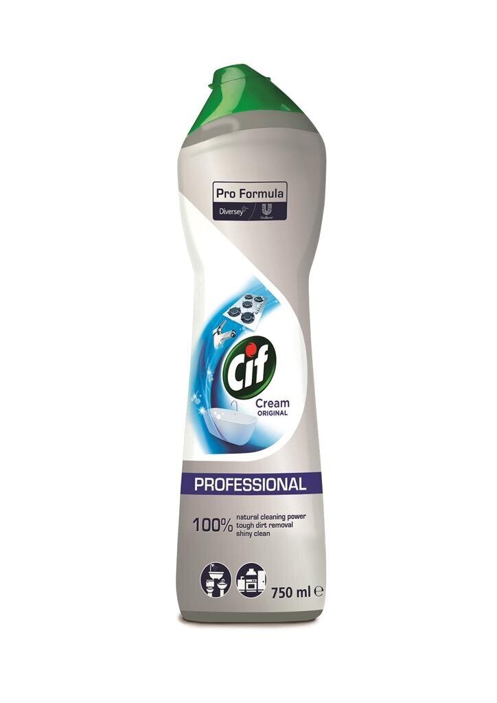 Mazgāšanas līdzeklis cietām virsmām CIF Cream Cleaner 750ml cena un informācija | Tīrīšanas līdzekļi | 220.lv