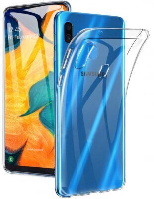 Hallo Ultra Back Case 1 mm Aizmugurējais Silikona Apvalks Priekš Samsung M205 Galaxy M20 Caurspīdīgs cena un informācija | Telefonu vāciņi, maciņi | 220.lv