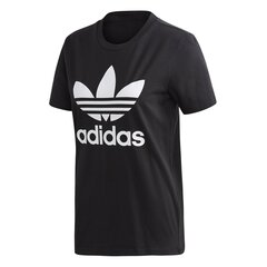 Sieviešu T-krekls Adidas Trefoil, melns цена и информация | Женские футболки | 220.lv