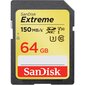 Atmiņas karte Secure Digital Extreme 64GB 150 / 60MB / s V30 / UHS-I / U3 цена и информация | Atmiņas kartes fotokamerām | 220.lv