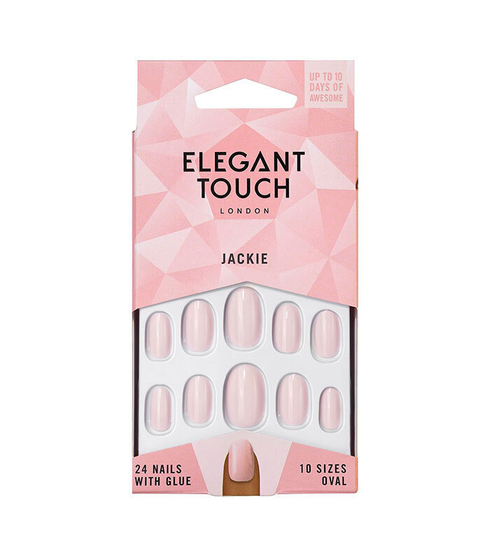 Mākslīgie nagi Elegant Touch Polish Nails Jackie, Franču manikīrs ovāls cena un informācija | Nagu kopšanas piederumi | 220.lv