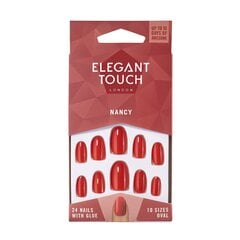 Mākslīgie nagi Elegant Touch Polish Nails Nancy, Ovāli, sarkani cena un informācija | Nagu kopšanas piederumi | 220.lv