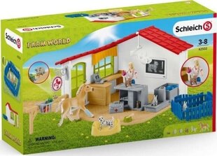 Rotaļu veterinārā klīnika ar dzīvniekiem Farm World Schleich cena un informācija | Rotaļlietas meitenēm | 220.lv