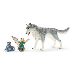 Волк Lykos, Енот Nugur и дракон Piuh Мир эльфов Bayala Movie Schleich, 70710 цена и информация | Конструктор автомобилей игрушки для мальчиков | 220.lv