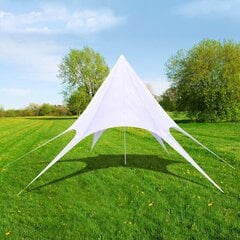 Беседка - шатер шестиугольная, 120 см, белая цена и информация | Беседки | 220.lv