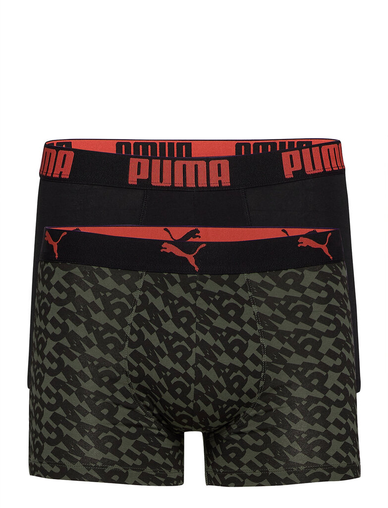 Puma Apakšveļa 2-Pack Army Green cena un informācija | Vīriešu apakšbikses | 220.lv