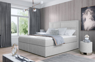 Кровать NORE Meron 07, 140x200 см, светло-серая цена и информация | Кровати | 220.lv
