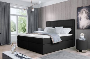 Кровать NORE Meron 26, 140x200 см, черная цена и информация | Кровати | 220.lv