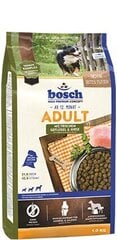 Bosch Petfood Adult Poultry & Millet (High Premium) sausā barība suņiem 1kg x 5 gab. cena un informācija | Sausā barība suņiem | 220.lv