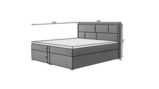 Кровать NORE Meron 12, 160x200 см, зеленая цена и информация | Кровати | 220.lv