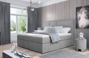 Кровать NORE Meron 15, 180x200 см, светло-серая цена и информация | Кровати | 220.lv