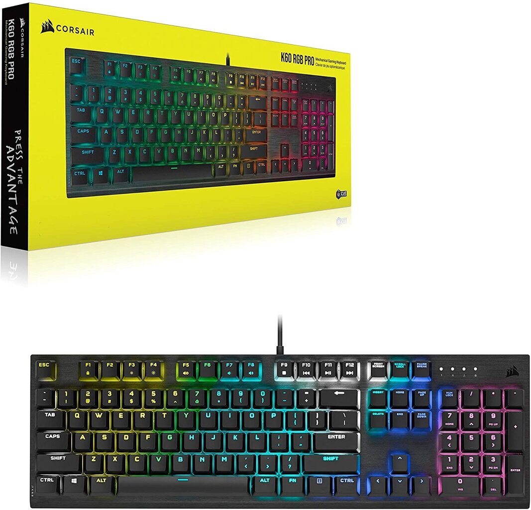 Corsair Gaming K60 RGB PRO cena un informācija | Klaviatūras | 220.lv