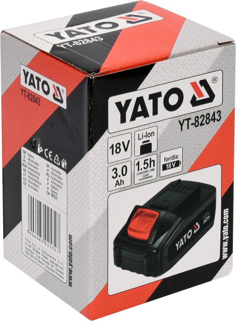 Akumulators Li-ion, 3A 18V Yato (YT-82843) цена и информация | Dārza tehnikas rezerves daļas | 220.lv