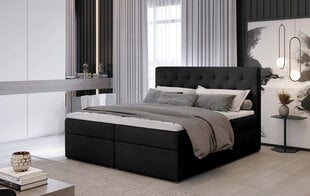 Кровать NORE Loree 12, 140x200 см, черная цена и информация | Кровати | 220.lv