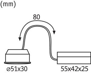 LED gaismas modulis Coin 6 W 470lm 2,700K 50mm H30mm cena un informācija | Iebūvējamās lampas, LED paneļi | 220.lv