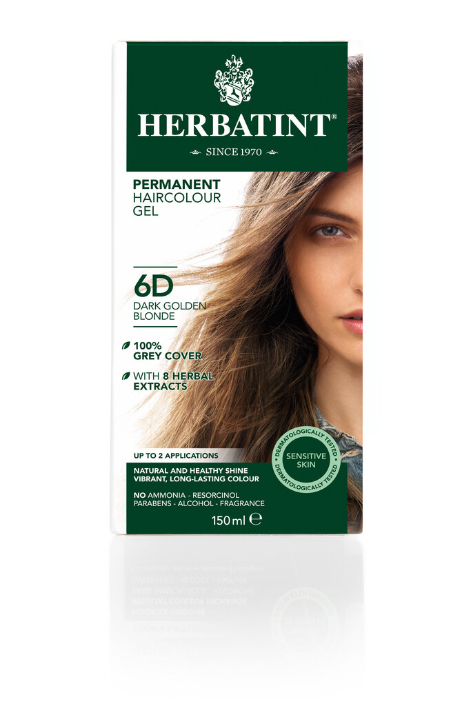 Matu krāsa Herbatint 6D, tumši zeltīts blonds cena un informācija | Matu krāsas | 220.lv