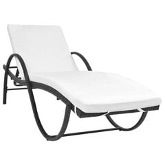 Sauļošanās gultu komplekts ar galdu 5d., polirotangs, melns cena un informācija | Sauļošanās krēsli | 220.lv