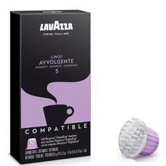 Kafijas kapsulas Lavazza Lungo Avvolgente Nespresso®, 10 gab. cena un informācija | Kafija, kakao | 220.lv