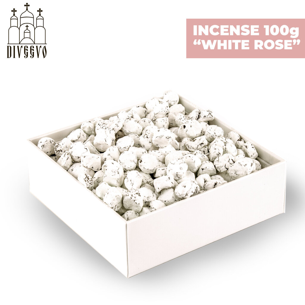 Vīraks grieķu "Baltā roze" Diveevo 100g. cena un informācija | Baznīcas piederumi | 220.lv