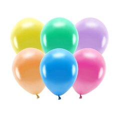 PartyDeco Baloni “Eko” 10 gab - dažādas metāla krāsas, 30 cm cena un informācija | Baloni | 220.lv