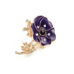 Broša Purple poppy цена и информация | Броши | 220.lv