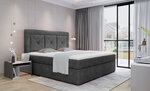 Кровать NORE Idris 06, 140x200 см, серая