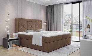 Кровать NORE Idris 10, 140x200 см, светло-коричневая цена и информация | Кровати | 220.lv