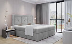 Кровать NORE Idris 15, 140x200 см, светло-серая