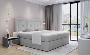 Кровать NORE Idris 20, 140x200 см, светло-серая цена и информация | Кровати | 220.lv