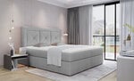 Кровать NORE Idris 08, 160x200 см, светло-серая