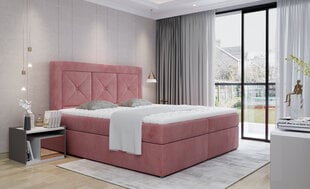 Кровать NORE Idris 17, 180x200 см, розовая цена и информация | Кровати | 220.lv
