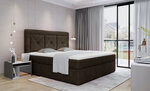 Кровать NORE Idris 04, 140x200 см, темно-коричневая